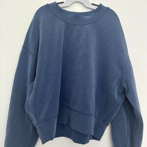 Lululemon Softstreme Perfectly Oversized Cropped Crew washed blue size 2